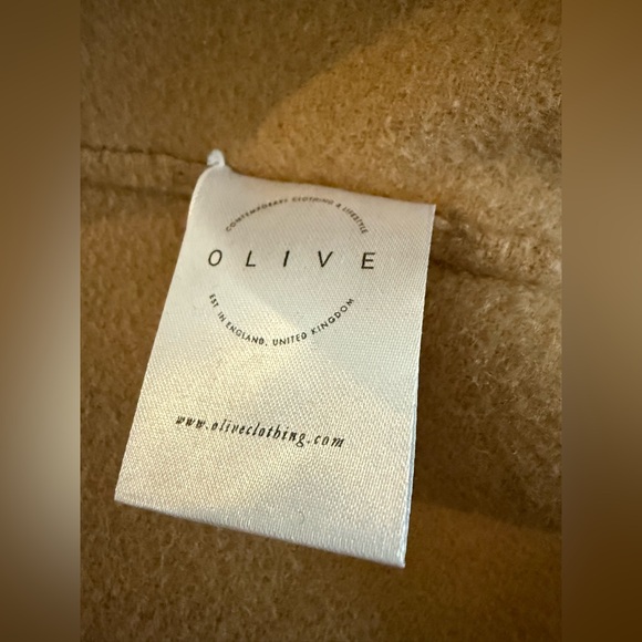 Olive UK Classic Tan Camel Wool Trench Coat with Belt - Picture 9 of 13